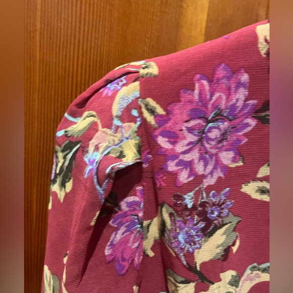 NWOT Wayf Floral Tie Front Long Sleeve Blouse / Cardigan - Picture 5 of 13